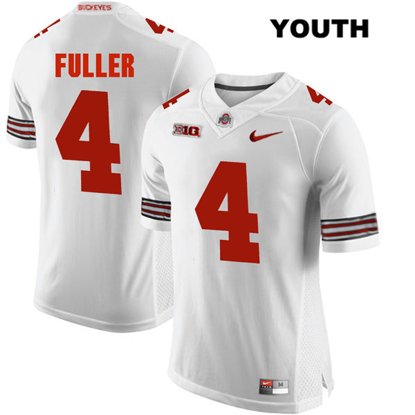 Ohio State Buckeyes Youth Jordan Fuller #4 White Authentic Nike College NCAA Stitched Football Jersey YG19Y42GK